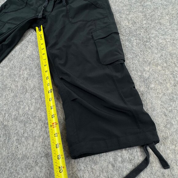 Alo Womens Cool Fit Pants Black Size Small Capri Stretch Pockets Hiking - Picture 8 of 11